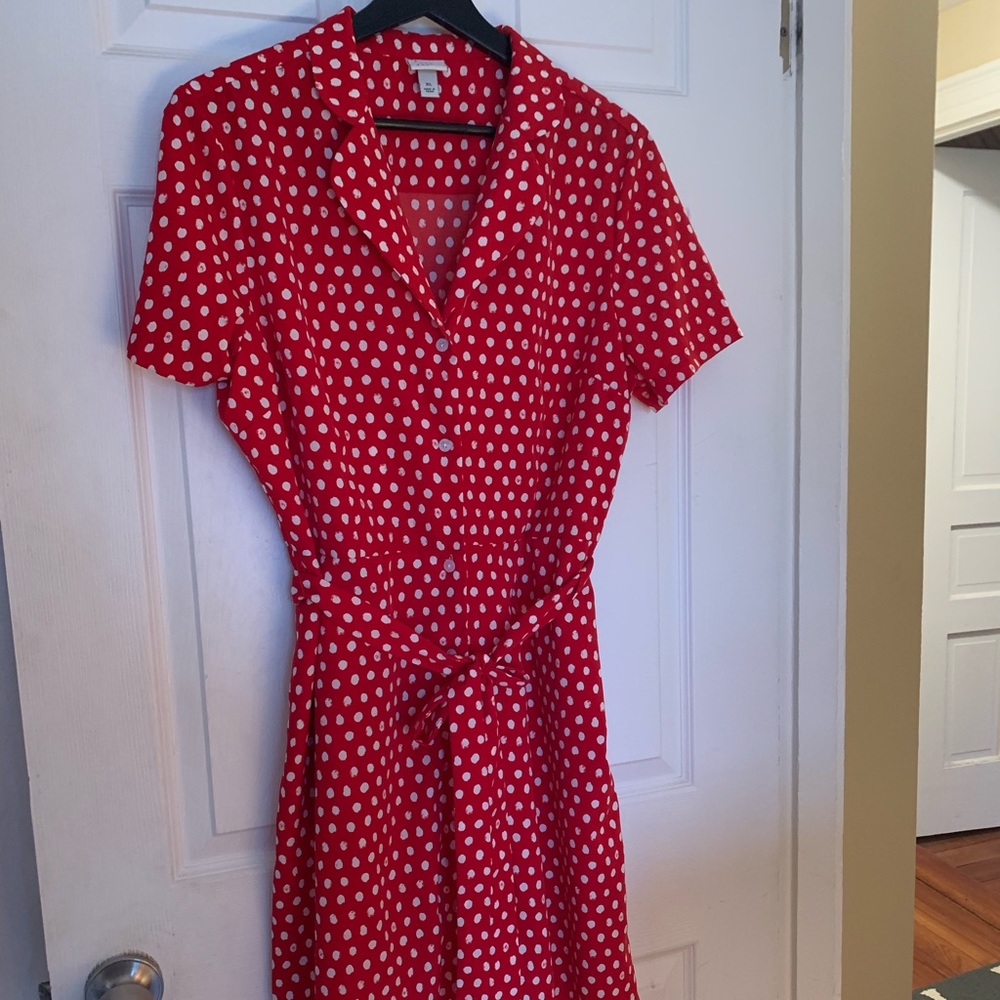 Red and White Polka Dot Dress